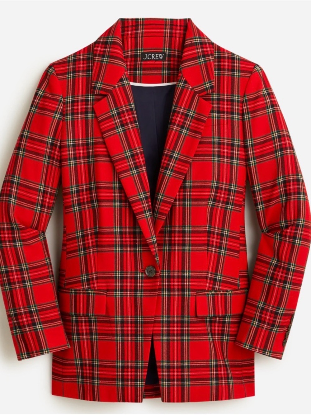 Jcrew Willa blazer in Good Tidings plaid wool blend size 2